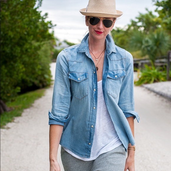 j crew western shirt